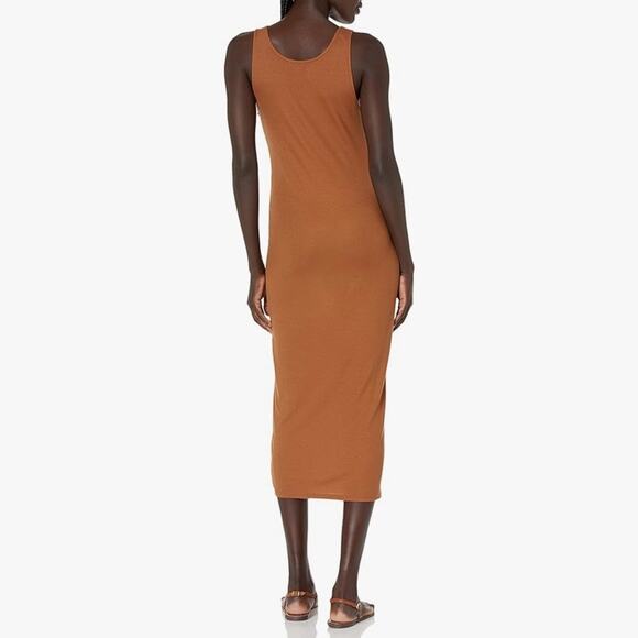 AG Adriano Goldschmied Women's Viden Midi Maxi Dress in walnut brown size M - Picture 8 of 14